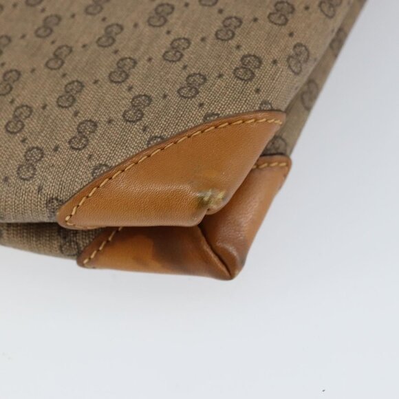 Authentic GUCCI Micro GG Supreme Shoulder Bag PVC Beige Gold - Picture 5 of 16